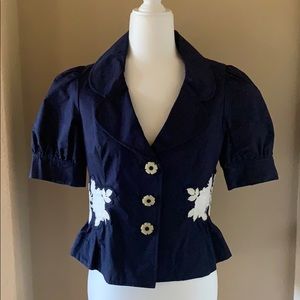 NWOT. Elerensen Fitted Navy Top/Jacket